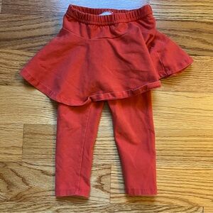 Hanna Andersson skirted leggings reddish-orange size 18-24 months